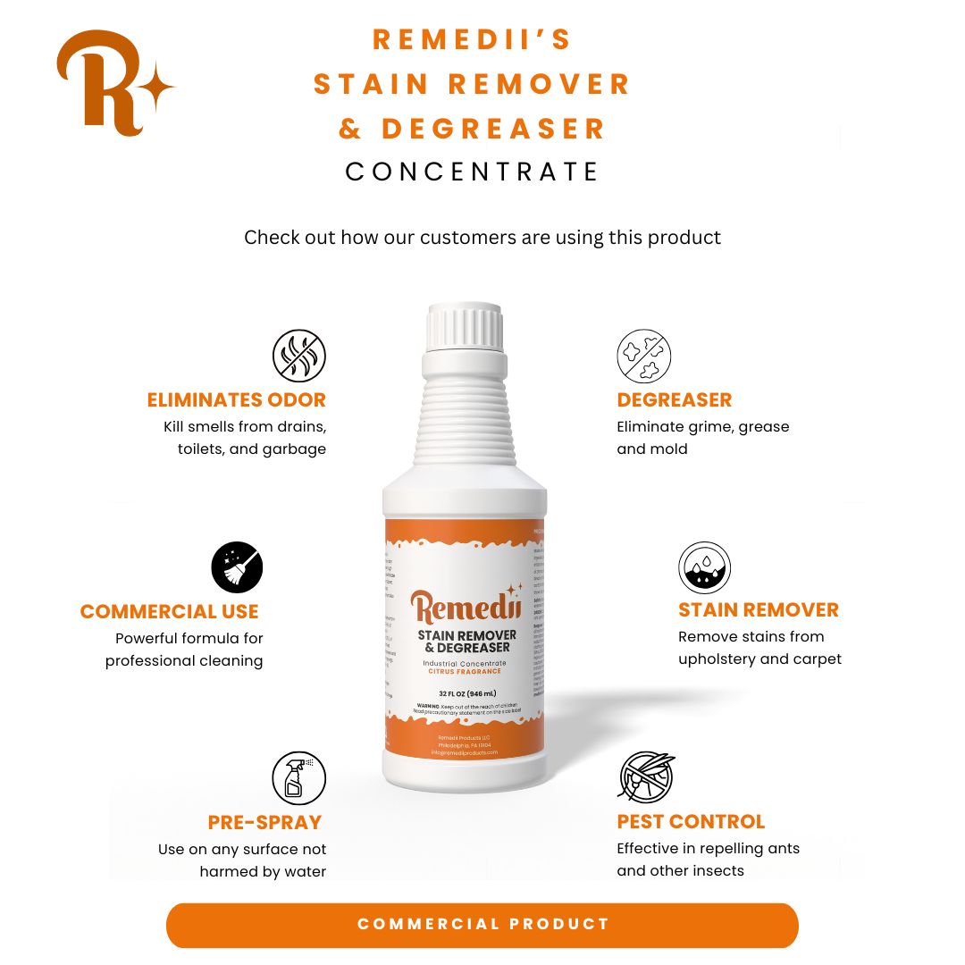 Remedii's Stain Remover & Degreaser, Concentrate